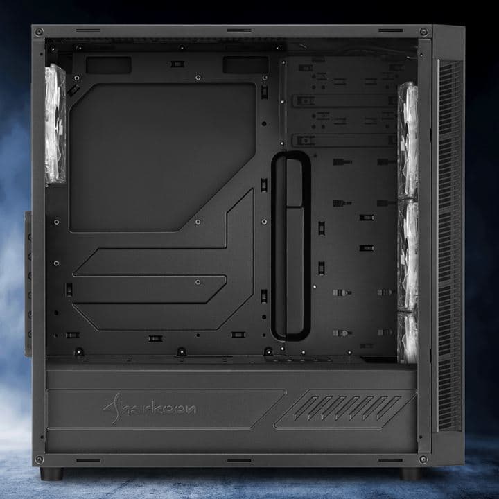 SHARKOON Sharkoon TG5 Glass ATX MIDI Tower Case, 3x 120 mm LED fan Pre-Installed, Tempered glass 4 mm, Blue | 4044951020584 - product view 3 of 10