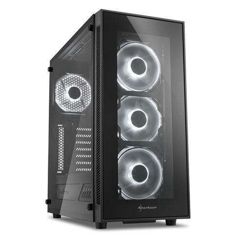 Sharkoon TG5 Glass ATX MIDI Tower Case, 3x 120 mm LED fan Pre-Installed, Tempered glass 4 mm, Blue | 4044951020584 – Buy Online