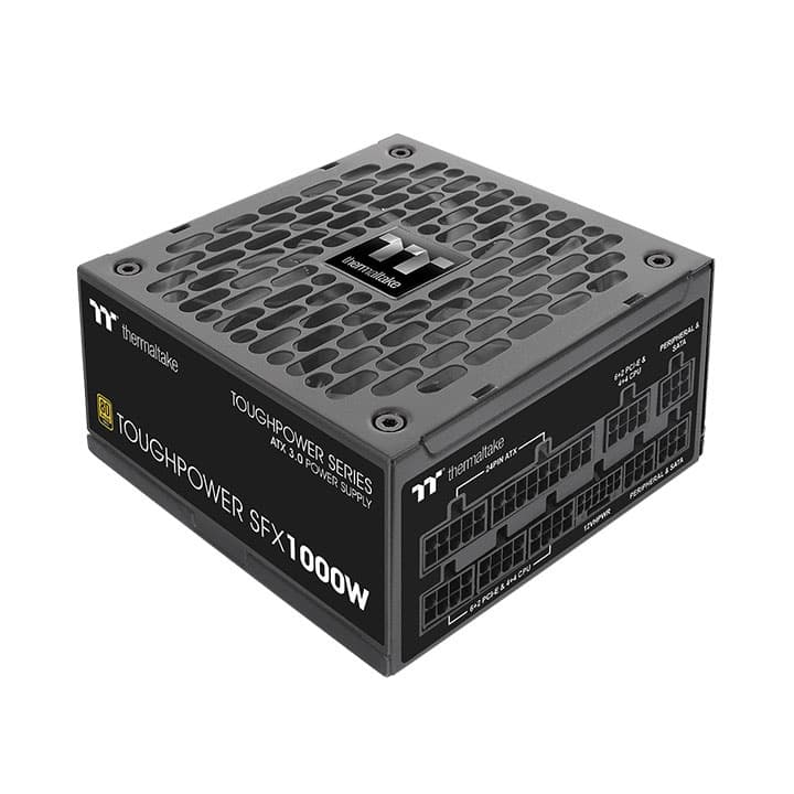 Thermaltake Toughpower SFX 1000W Gold - TT Premium Edition Power Supply, 1000W, Platinum 80 PLUS Efficiency, 9cm FDB Fan, Active PFC, PCIe Gen 5.1 Ready, ATX 3.1 Standard, TT Premium Edition, Black | PS-STP-1000FNFAPK-1 - product view 3 of 6