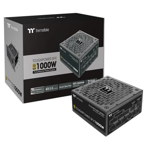 Thermaltake Thermaltake Toughpower SFX 1000W Gold TT Premium Edition Modular Power Supply, PCIe 12+4pin, 12cm FDB Fan, Active PFC, 80 PLUS Gold, Black | PS-STP-1000FNFAGx-1 - product view 2 of 4