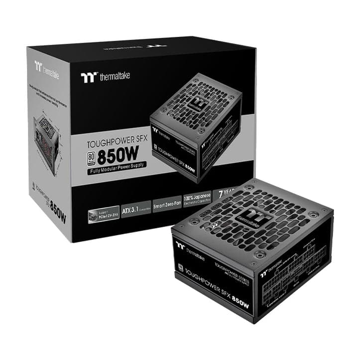 Intel Toughpower SFX Platinum 850W - TT Premium Edition Power Supply, 850W, Platinum 80 PLUS, 9cm FDB Fan, Active PFC, PCIe Gen 5.1 Ready, ATX 3.1 Standard, Black | PS-STP-0850FNFAPK-1 - product view 3 of 6