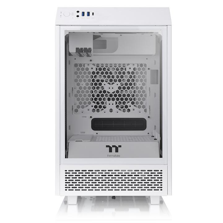 Thermaltake Tower 100 Snow WhiteMini Chassis,  2x Preinstalled 120mm Fans, 462.8 x 266 x 266 mm (H X W X D), Tempered Glass x 3 (4mm thickness), 6.7??? x 6.7??? (Mini ITX) Motherboard Support, USB 3.2 (Gen 2) Type-C x 1, USB 3.0 x 2| CA-1R3-00S6WN-00 – Buy Online