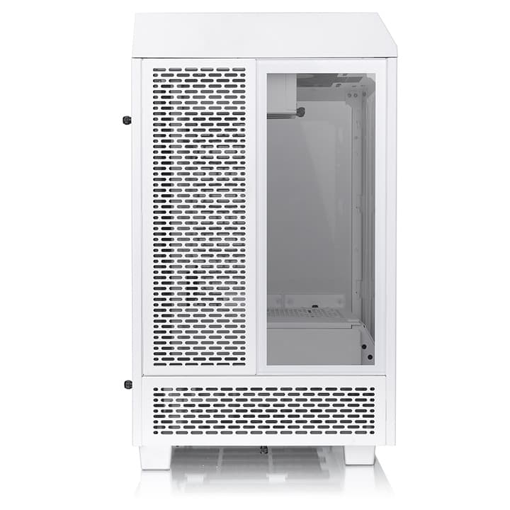 Thermaltake Tower 100 Snow WhiteMini Chassis,  2x Preinstalled 120mm Fans, 462.8 x 266 x 266 mm (H X W X D), Tempered Glass x 3 (4mm thickness), 6.7??? x 6.7??? (Mini ITX) Motherboard Support, USB 3.2 (Gen 2) Type-C x 1, USB 3.0 x 2| CA-1R3-00S6WN-00 - product view 2 of 6