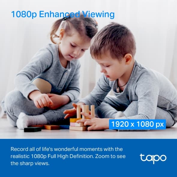 tp-link tp-link Tapo Pan/Tilt Home Security Wi-Fi Camera, 1080p high-definition video, Night Vision, built-in microphone and speaker, microSD cards up to 512GB, Privacy Mode, Voice Control, Secure Encryption, Easy Setup and Management | Tapo C200 V3.20 - product view 3 of 6