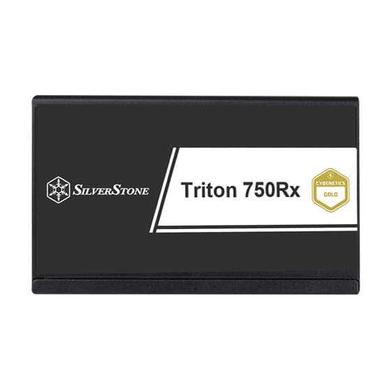 Silverstone Silverstone Triton 750Rx Cybenetics Gold 750W PCIe 5 Fixed Cable ATX Power Supply, Silent 120mm ICB fan, Supports 12V-2x6 PCIe connector with ATX 3.1 and PCIe Gen 5 standard, Black | SST-TR750R-GF - product view 2 of 8