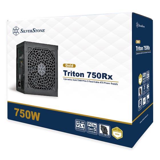 Silverstone Triton 750Rx Cybenetics Gold 750W PCIe 5 Fixed Cable ATX Power Supply, Silent 120mm ICB fan, Supports 12V-2x6 PCIe connector with ATX 3.1 and PCIe Gen 5 standard, Black | SST-TR750R-GF – Buy Online