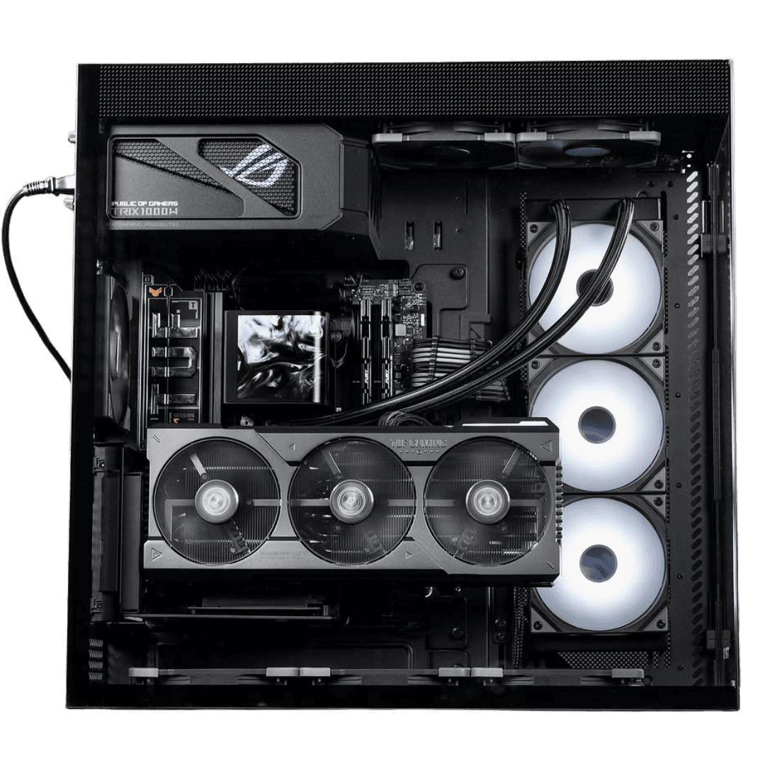 Nanotech High-end Gaming & Rendering AI PC, Core Ultra 9 285K, TUF 5090 OC 32GB GDDR7, 96GB (2x 48GB) 7000MTs, 4TB NVMe, 1600W, TRYX Panorama 360 ARGB Liquid Cooler, WiFi 7 - product view 3 of 4