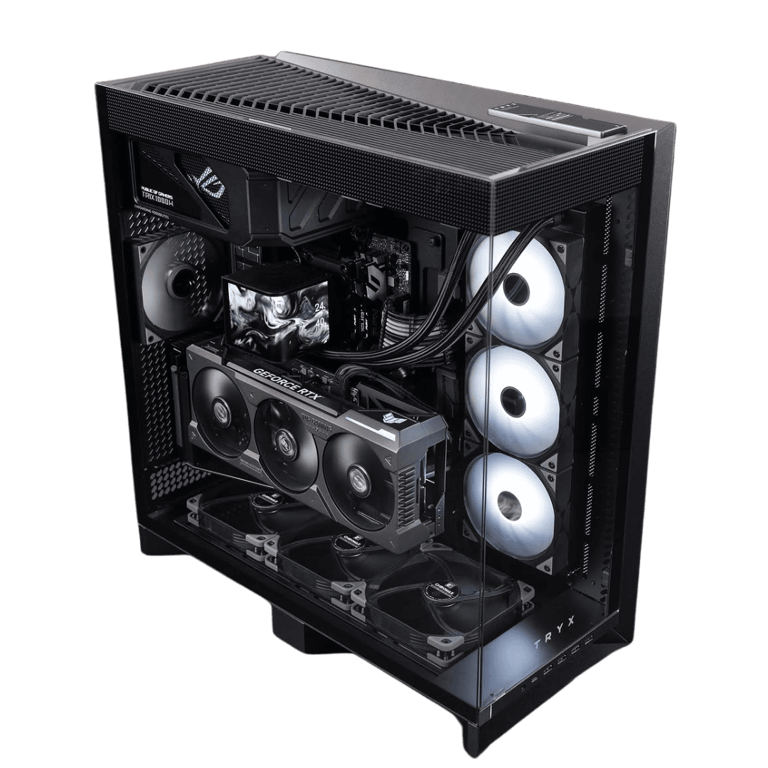 Nanotech High-end Gaming & Rendering AI PC, Core Ultra 9 285K, TUF 5090 OC 32GB GDDR7, 96GB (2x 48GB) 7000MTs, 4TB NVMe, 1600W, TRYX Panorama 360 ARGB Liquid Cooler, WiFi 7 - product view 2 of 4