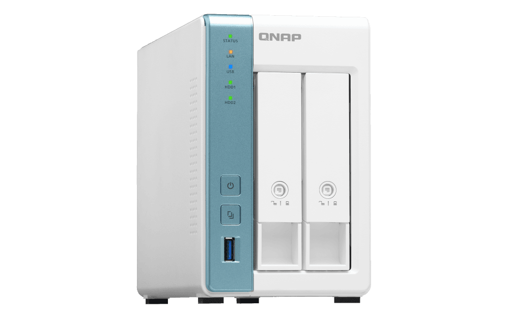 QNAP QNAP 2 Bay NAS Server, Alpine AL-314 Processor, Quad-Core 1.7 GHz, 4GB SO-DIMM DDR3 RAM, 2.5 GbE LAN (Without Hard Drive) | TS-231P3-4G - product view 2 of 5
