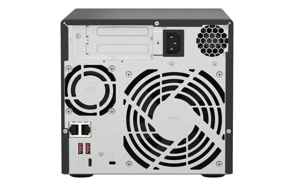 QNAP QNAP TS-473A-8G 4BAY NAS, AMD Ryzen V1500B Processor, 2.2 GHz CPU, 8GB DDR4 RAM, 2.5 GbE LAN | TS-473A-8G - product view 3 of 6