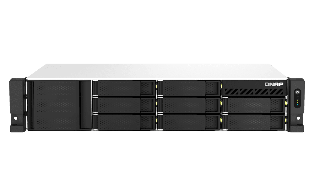 QNAP QNAP TS-873AEU-4G (RYZEN 2.2GHZ, 4GB RAM, 8XSATA, 2X2.5GBE, 1XPCIE, 2XM.2 SLOTS, SHALLOW DEPTH)  | TS-873AeU-4G - product view 2 of 7