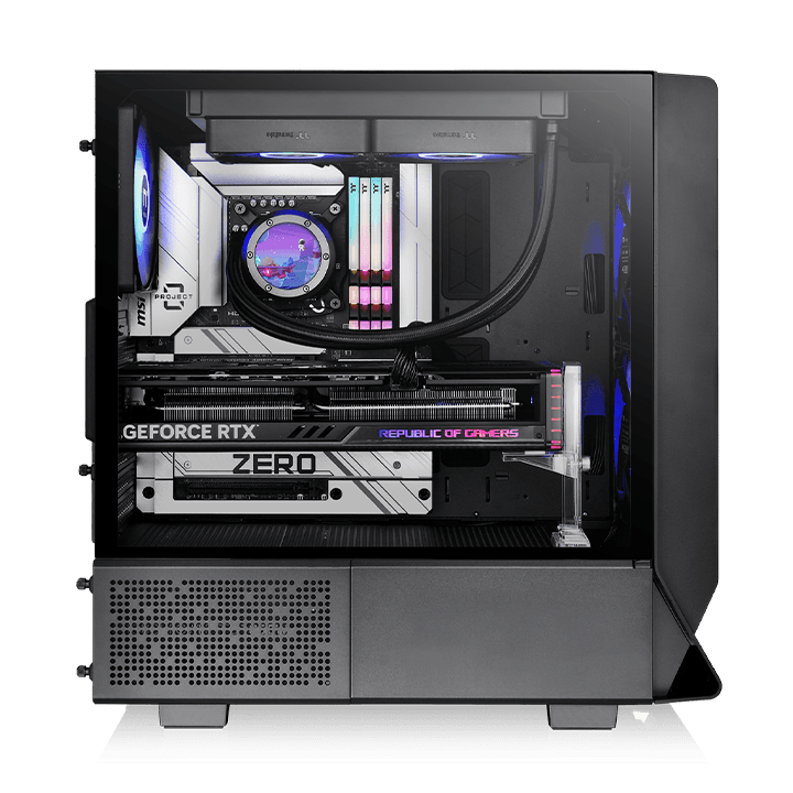 Nanotech Gaming PC Powered by THERMALTAKE - Intel i5 14400F, Nvidia GeForce 4060 OC 8GB, 32GB RAM 6400Mhz DDR5 , 2TB SSD NVME , 750W PSU, 240mm Liquid Cooler - product view 2 of 5