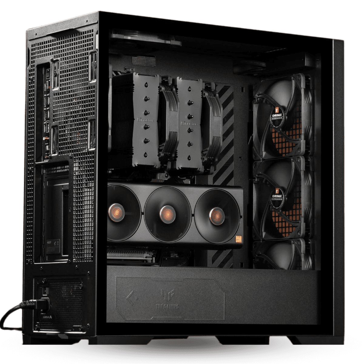 Asus GT 302 TUF BTF Edition Z790 Gaming PC Powered By ASUS, Core i9-14900K, 14th Gen, NVIDIA 4090 24GB BTF, 64GB DDR5 RAM 6000MHz, 3TB SSD (2+1) Gen 4, 1200W, 360mm Liquid Cooler, Wi-Fi + BT  - product view 1 of 3