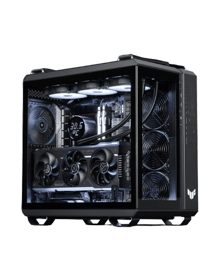 Nanotech NANOTECH ASUS PWD. TUF Ultimate Workstation Powered by 4090: AMD Threadripper 3955WX 16 Cores 32 Threads, Nvidia RTX 4090 OC (24GB GDDR6X), 128GB RAM 3200Mhz, 4TB SSD Gen4, 1200W PSU Gold Rated, 360 Liquid Cooling, WiFi+BT,  Win11 Pro, 1 Year Warranty - product view 2 of 2
