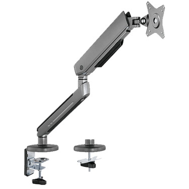 Twisted Minds Single Monitor Arm With USB RGB - Grey, Supports upto 17 - 32 Inch and 2 - 9 Kg, Built-in Cable Management & Spring Tension Gauge, Aluminum, Steel, Plastic  | TM-54-C06-G