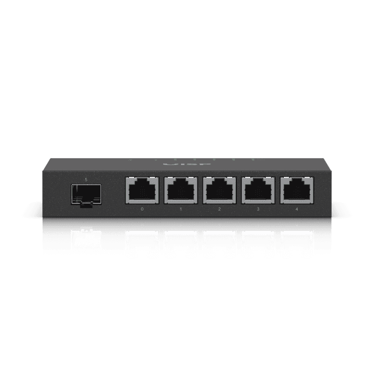 Ubiquiti Unifi EdgeRouter X SFP ER-X-SFP  Powerful router sporting (5) Gigabit RJ45 ports, passive PoE support and an SFP port. - product view 2 of 4