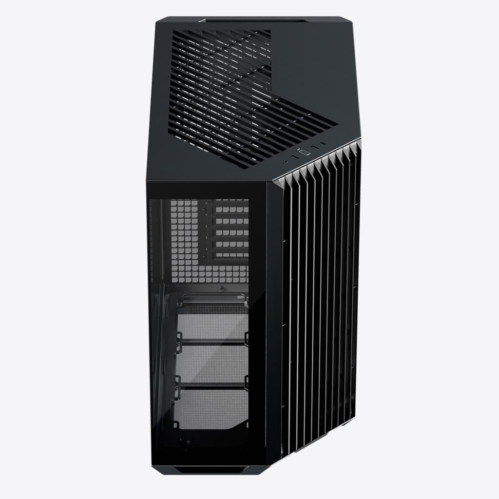 APNX APNX V1 V1-BK-v1 ATX Mid Tower Glass Edition Computer Case, Upto ATX Motherboards, Upto 360mm Radiators, Vertical GPU Holder Kit, Adjustable Motherboard Displacement, Black | APCM-VI01003.11 - product view 3 of 9