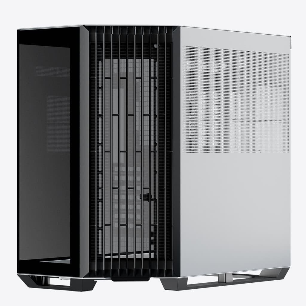 HAVN APNX V1 V1-BW-v1 ATX Mid Tower Glass Edition Computer Case, Upto ATX Motherboards, Upto 360mm Radiators, Vertical GPU Holder Kit, Adjustable Motherboard Displacement, Black & White | APCM-V10 1003.M1 - product view 3 of 8