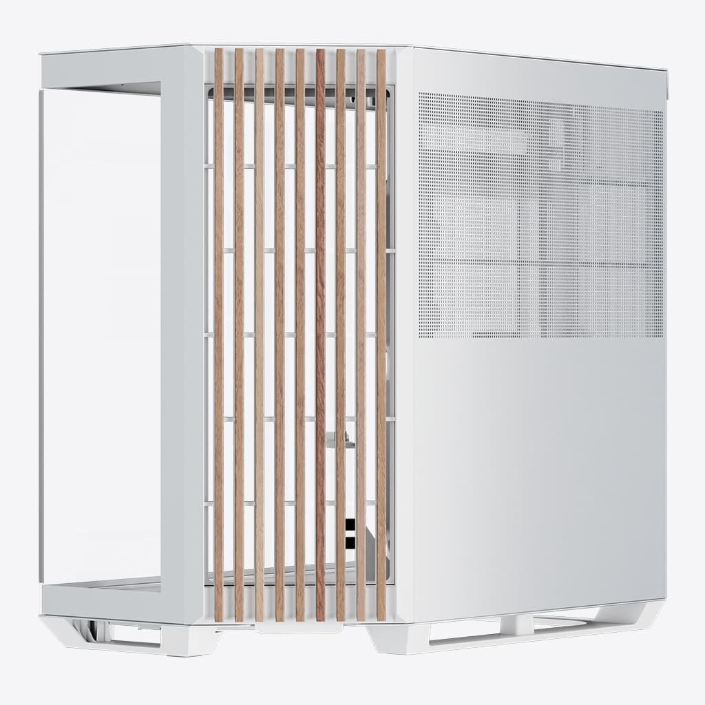 APNX APNX V1-W-WT-V1 ATX Mid Tower White/Wood Computer Case, Upto ATX Motherboards, Upto 360mm Radiators, Vertical GPU Holder Kit, Adjustable Motherboard Displacement, White | APCM-VI01103.21 - product view 3 of 9