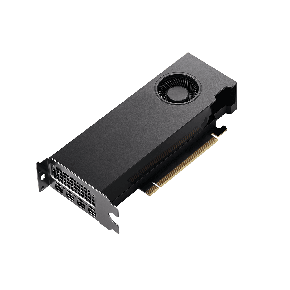PNY PNY Nvidia RTX A2000 12GB GDDR6 Graphics Card, 3328 Cuda Cores, 8nm Process Size, 6001 MHz Memory Clock, 192 Bit, 288 GB/s Bandwidth, PCI Express 4.0 x16, Active Fansink | VCNRTXA2000-12GB-SB - product view 2 of 4