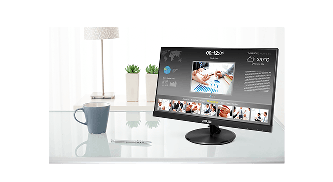 Asus ASUS VT168HR Touch Monitor - 15.6" (1366x768), 10-point Touch, HDMI, Flicker free, Low Blue Light, Wall-mountable, Eye care | 90LM02G1-B04170 - product view 2 of 3