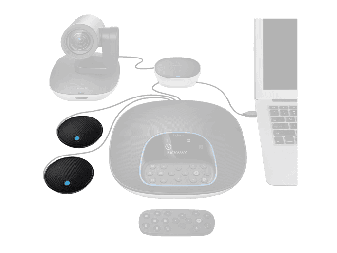Logitech Logitech GROUP EXPANSION MICS Add-on Mics For Larger Groups, For Group Video Conferencing System | 989-000173 - product view 2 of 2