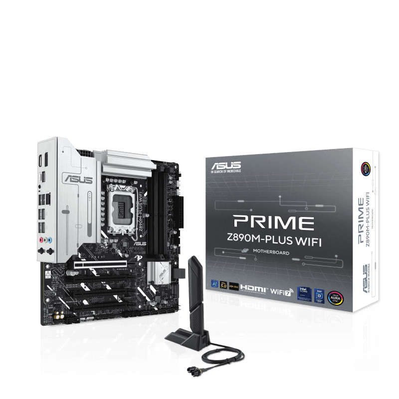 Asus Intel Core Ultra 9 285K Processor X PRIME Z890M-PLUS WIFI Motherboard | Ultra Series Combo - product view 2 of 3