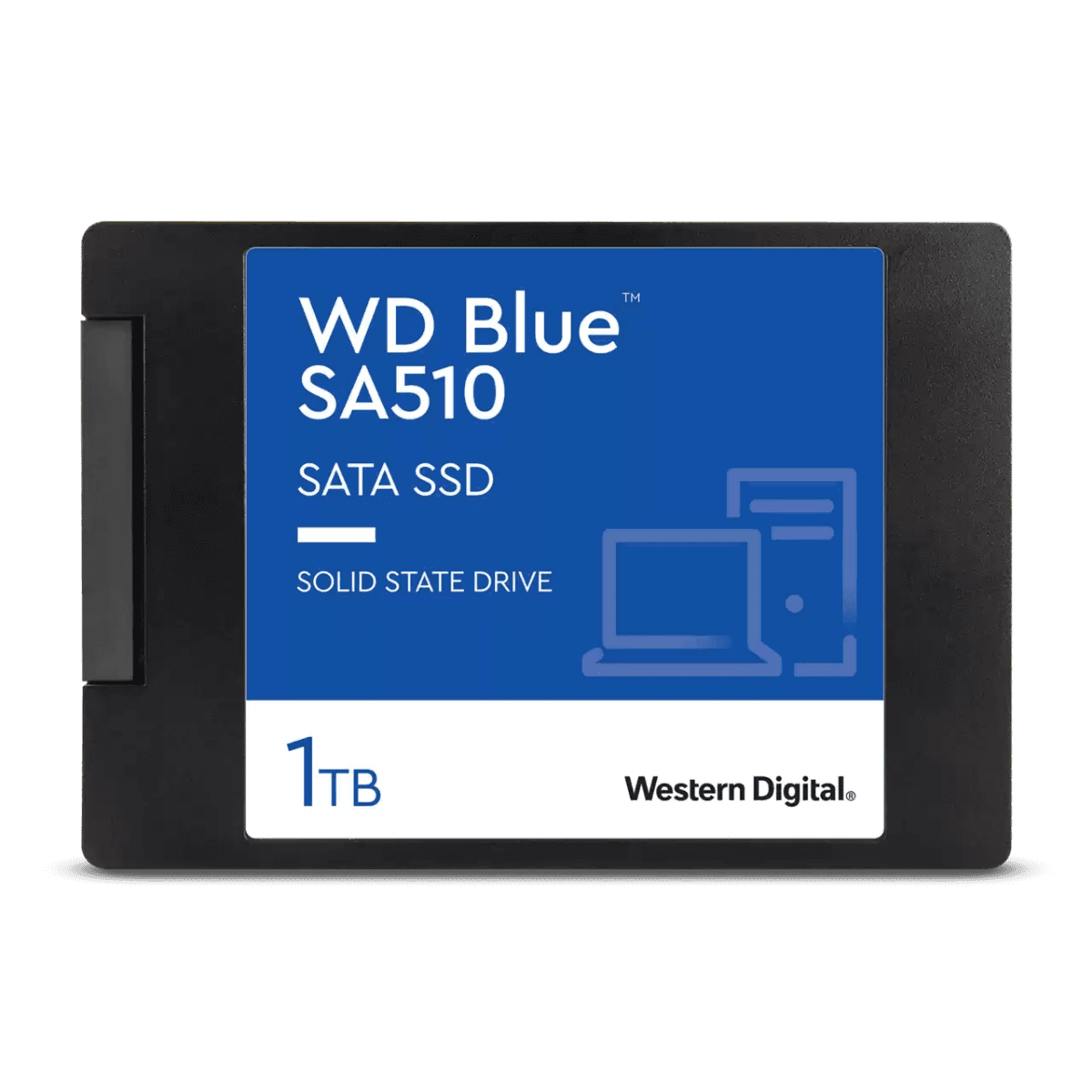 Western Digital WD 1TB Blue SA510 SATA SSD 2.5/7mm Cased from Western Digital WDS100T3B0A-00AXR0,718037884653 - product view 1 of 5