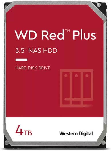 Western Digital WD Red Plus 4TB SATA 6Gb/s 3.5" NAS Hard Disk Drive, Up to 180 TB/yr Workload Rate, 5400 RPM Class, 256MB Cache, 3D Active Balance Plus, NASware Firmware for Compatibility | WD40EFPX - product view 2 of 2
