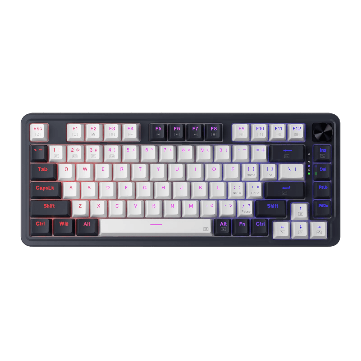 Redragon Redragon UCAL K673 PRO Wireless 75% Mechanical Gaming Keyboard, 81 Keys Hot-swappable, 3 Compact Mode, Hot-Swap Socket, Linear Red Switch, 3000mAh Battery | K673CPG-RGB-PRO - product view 1 of 9