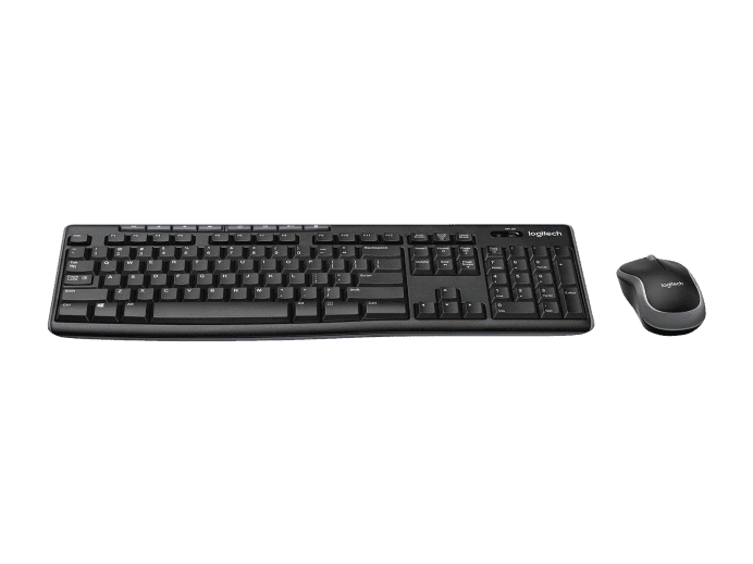 Logitech Logitech MK270 Full-size wireless combo Keyboard and Mouse, English Arabic Layout, Long Battery Life, 1000 DPI Resolution, Multimedia Keys, Compact Design, Black | 920-004519 - product view 2 of 5