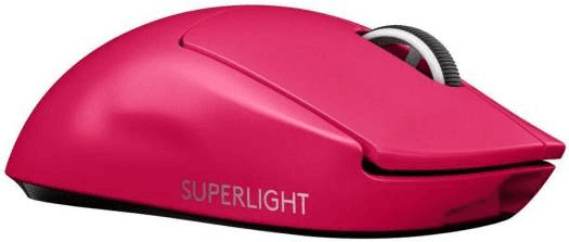Logitech Logitech G Pro X Superlight Wireless Mouse, 2.4 GHz Connectivity, 40G Acceleration, 25600DPI Hero Optical Sensor, Up To 70 Hour Battery Life, 5 Buttons, Windows and Mac Compatible, Pink | 910-005957 - product view 1 of 4