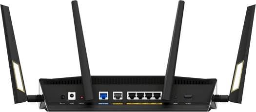 Asus Asus RT-AX88U Pro AX6000 Dual Band WiFi 6 Router, Dual 2.5G Port, 2.0 GHz Quad Core CPU, Ai Protection Pro, WPA3, Mesh WiFi Support, WAN Aggregation, External Antenna x 4, Black | 90IG0820-MU9A00 - product view 1 of 6