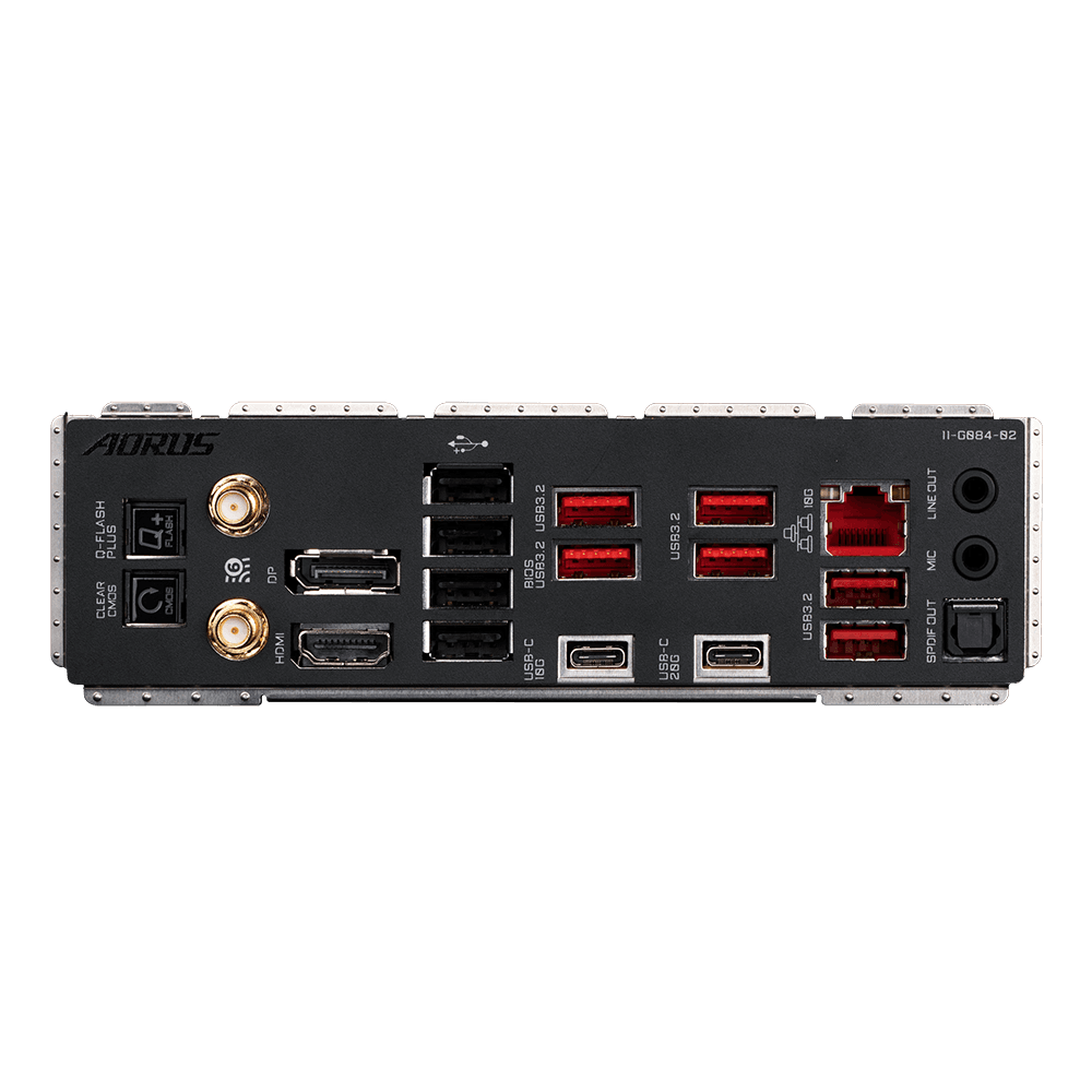 Gigabyte Gigabyte X670E AORUS XTREME (rev. 1.x) AMD X670 Chipset E-ATX Motherboard, DDR5, AM5, 4xSMD DIMMs, 4xPCIe 5.0 x4 M.2, 10GbE LAN & Wi-Fi 6E 802.11ax, DP, HDMI, USB-C 10Gbps, Dual USB-C 20Gbps, Q-Flash Plus  | X670E AORUS XTREME  DDR5 - product view 3 of 6