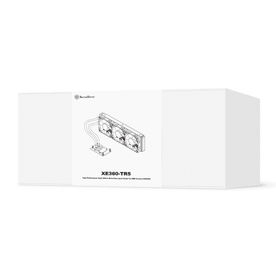 Silverstone SilverStone Technology XE360-TR5 360mm All-in-One Liquid Cooler for AMD TR5 / SP6, SST-XE360-TR5-20.2 inches, Computer Liquid Cooler, AIO Coolern | XE360-TR5 (SUPPORT WRX90E TRX50-wrx90esupport cooler - product view 2 of 7