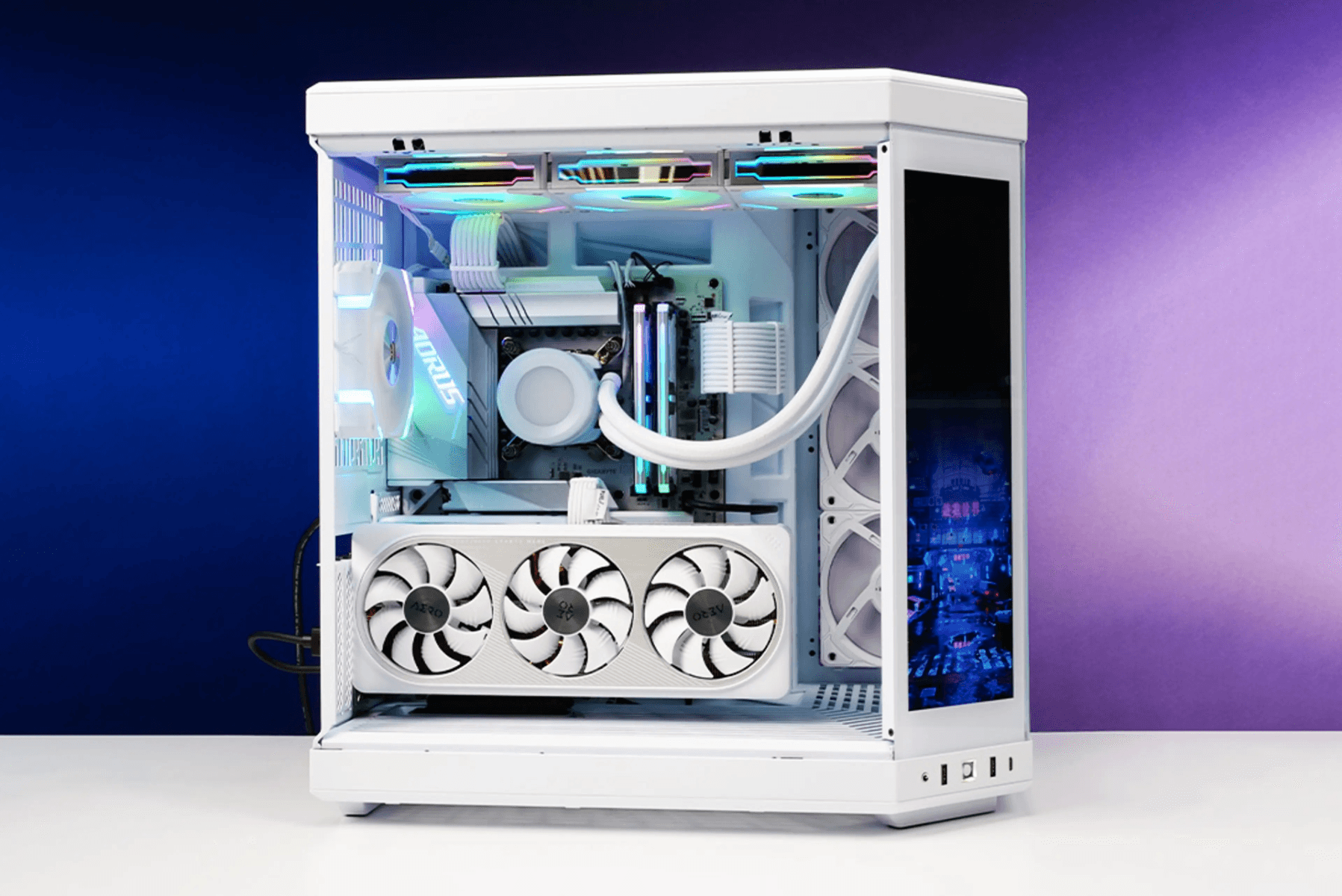 Nanotech Project 4080 Y70 Edition Gaming PC, Core i9 24 Cores, 32 Threads, RTX 4080 SUPER 16GB, 2TB NVMe SSD, 64GB RAM (2x32GB) DDR5 6000MT/s, 1300W, ARGB Liquid CPU Cooler, WiFi+BT - product view 3 of 10