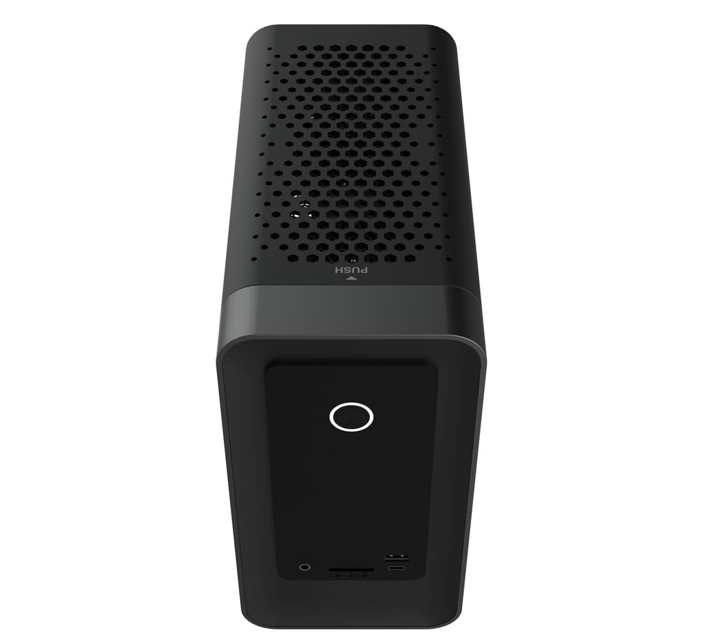 Zotac Magnus One ERP74070W Barebone Mini PC, Intel Core i7-13700 5.2GHz Processor, No Storage & Memory, GeForce RTX 4070 12GB GPU, Wi-Fi 6 AX1650, Bluetooth 5.2, Black | ZBOX-ERP74070C - product view 3 of 4