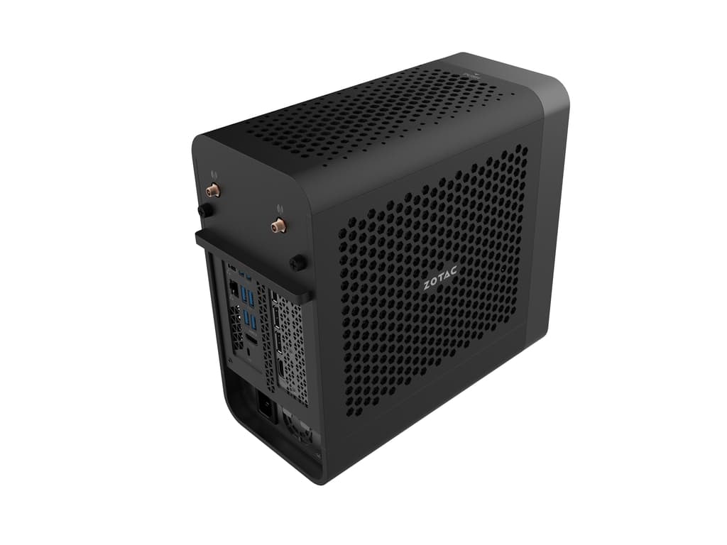 ZOTAC ZOTAC ZBOX,SFF, i7-10700, RTX 4060, 2x DDR4 SODIMM SLOT, M.2 SSD SLOT, 2.5" SATAIII BAY, WIFI, BT, 2.5G LAN, GLAN, 3x DP, HDMI, EU+UK PLUG | ZBOX-ECM74060C-BE - product view 1 of 4