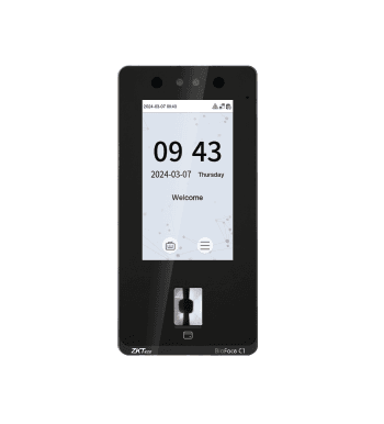 ZKTeco BioFace C1 Multi-Biometric Access Control Terminal, Dual Facial Recognition & In-Glass Fingerprint , SIP Video Intercom, IP65 Waterproof, ONVIF/SIP Protocol