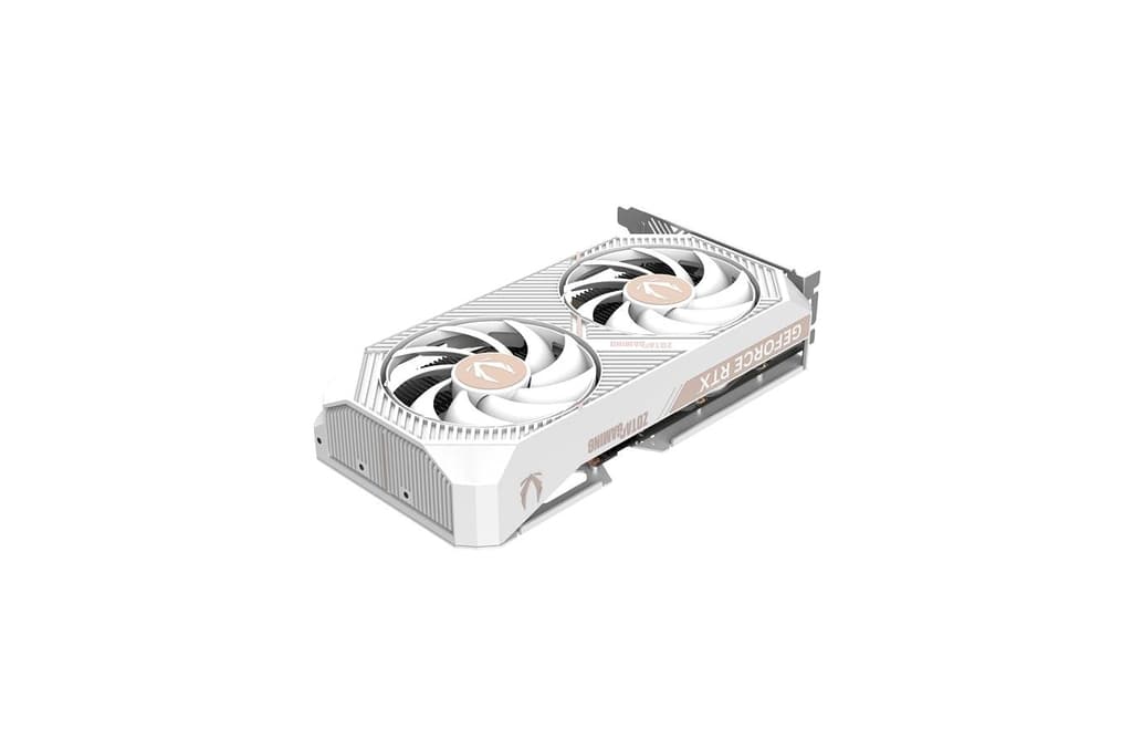 ZOTAC ZOTAC GAMING GeForce RTX 5060 Twin Edge OC White Edition 8GB GDDR7 Graphics Card, 128-bit 28 Gbps, 3840 CUDA cores, SFF-Ready compact, NVIDIA Blackwell architecture and DLSS 4 | ZT-B50600Q-10M - product view 2 of 8
