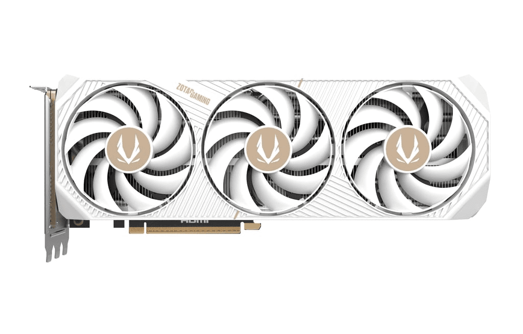 ZOTAC ZOTAC GAMING GeForce RTX 5070 Ti SOLID CORE OC White Edition Graphic card, 16GB GDDR7, 256-bit 28 Gbps, 8960 CUDA cores, 2482 MHz Engine Clock, NVIDIA Blackwell architecture and DLSS 4  | ZT-B50710Q2-10P - product view 2 of 7