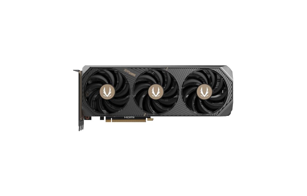 ZOTAC ZOTAC GAMING NVIDIA GeForce RTX 5080 SOLID CORE OC Graphics card, 16GB GDDR7, 30 Gbps, 256-bit, 10752 CUDA cores, 2640 MHz Engine Clock, Blackwell architecture and DLSS 4, Quad Display Capability | ZT-B50800J2-10P - product view 2 of 7