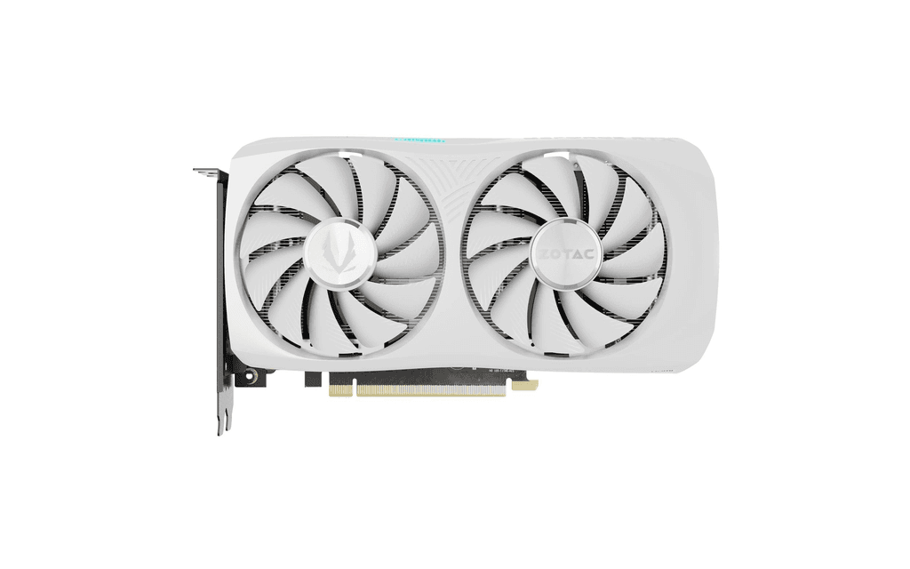 ZOTAC  ZOTAC GAMING GeForce RTX 4060 Ti 8GB Twin Edge OC White Edition Graphics Card, 8GB GDDR6 128-bit Memory, 2565MHz Engine Clock , 4352 CUDA cores, 3 x DisplayPort 1.4a (up to 7680x4320@60Hz) 1 x HDMI?? Connector | ZT-D40610Q-10M - product view 3 of 5