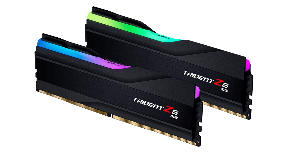 G Skill Trident Z5 RGB 32GB (2x16GB) Intel XMP Memory Kit, DDR5 6400MTs CL32-39-39-102 1.40V | F5-6400J3239G16GX2-TZ5RK thumbnail 2