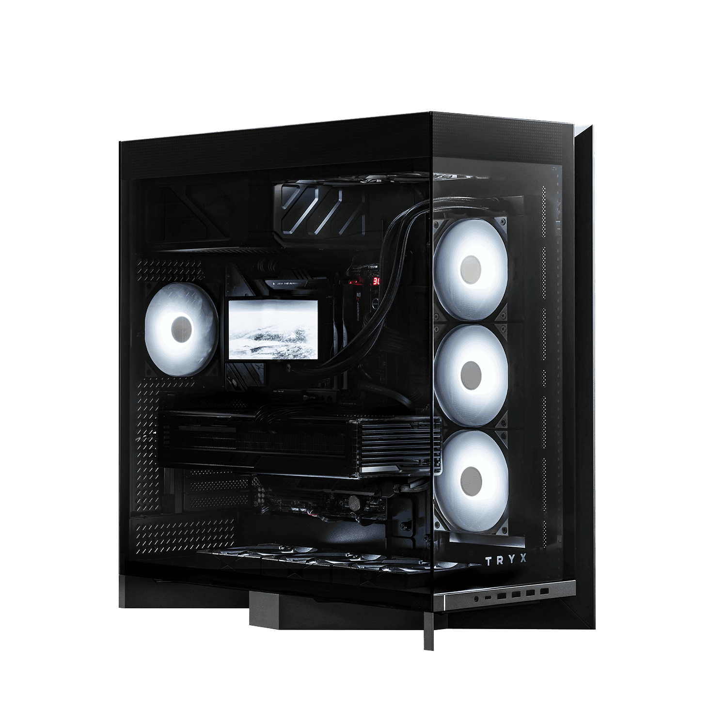 Gaming & Creator PC, AMD Ryzen 9 9950X3D, RTX 5080 OC Edition 16GB GDDR7, 9100 PRO 4TB PCIe 5.0 to 14800 MB/s, 96GB (2x48GB)  DDR5 6000MHz, Liquid Cooler with Curved LCD, 1000W Gen 5