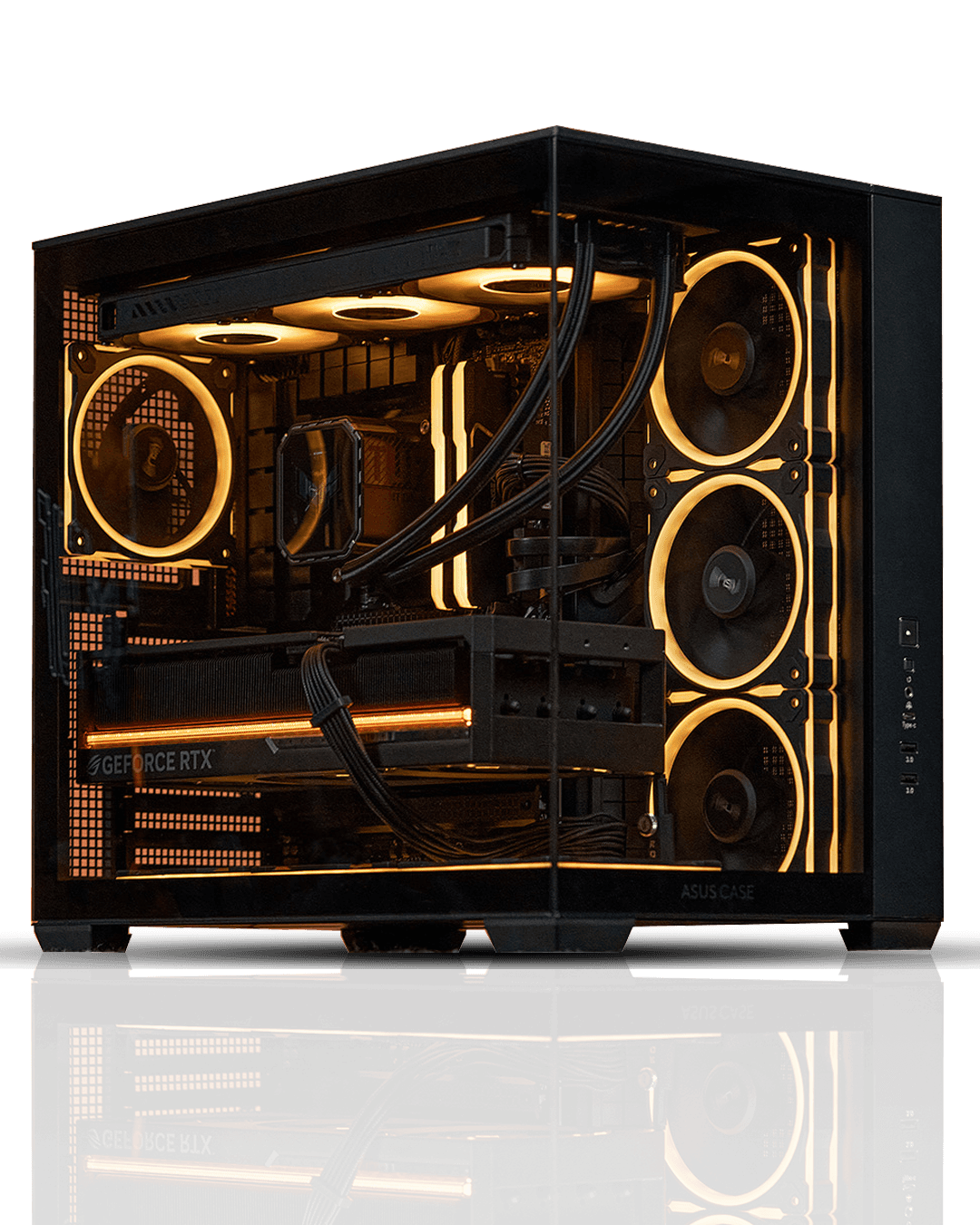 Gaming PC Powered By ASUS, AMD Ryzen 9 9950X3D, PRIME RTX 5080 GDDR7 16GB OC, RGB DDR5 6000MHz CL30 64GB (2x32GB), 990 PRO 2TB, Liquid CPU Cooler, 850W