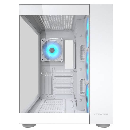 Cougar FV150 RGB Mid Tower ATX Computer Case, 4x Pre-installed Fans, Supports Motherboard Upto Max. ATX, Cooler Upto 360mm, GPU Upto 400mm, White | 385KA10.0002 thumbnail 3