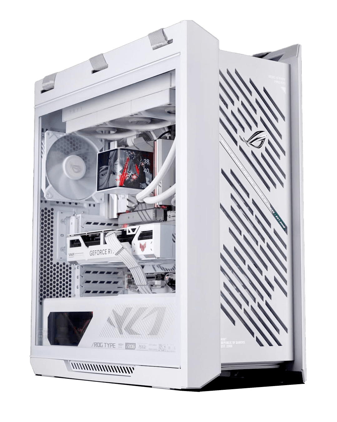 Gaming PC powered by ASUS, White Gaming PC, Custom Build, Ryzen 7 9800X3D, RTX 5070 Ti, 1440p Gaming, 4K Ready, AMOLED Display PC, ASUS ROG, TUF Gaming, DDR5 6000, Samsung 990 PRO
