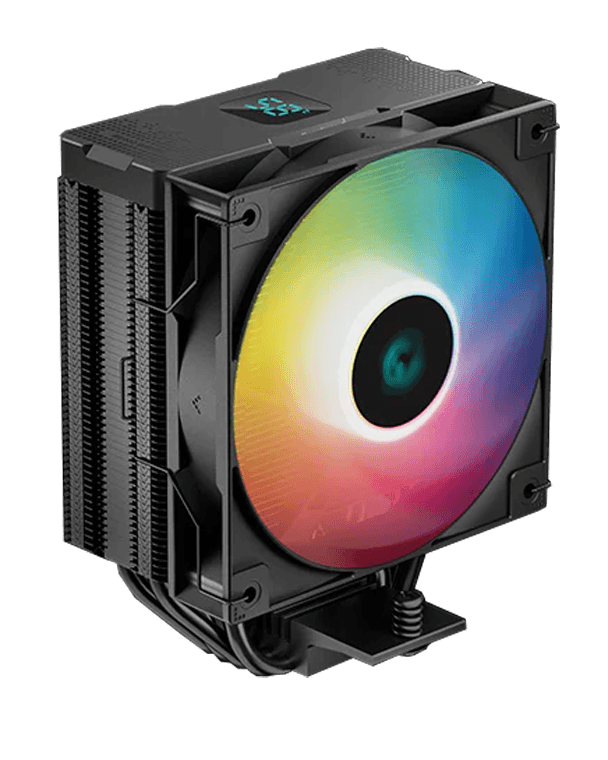 DeepCool AG400 Digital Black ARGB Single Tower 120mm CPU Cooler, 2000 RPM Fan Speed, Black | AG400-BKADMN-G-1
