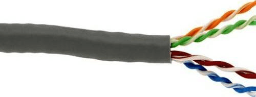 Cat6A 10G U/UTP 23AWG Cable Rolls, 4 Pairs Unshielded Twisted Pair (U/UTP) Cable, FR PVC Corrugated Jacket Central Cross separator, Available in 305 mtr MDF spools in a box, Gray  | NCB-6AUGRYR-305